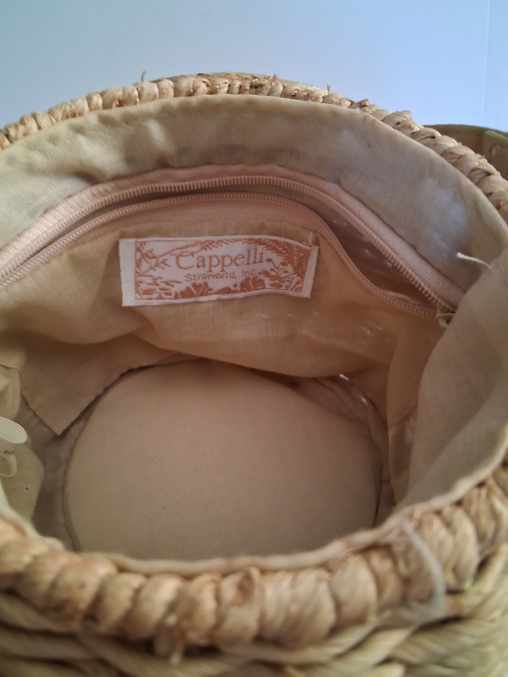 Woven Straw Shell-Embellished Top Handle Bag - Natural - Picture 3 of 7
